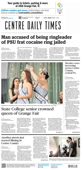 Cover of Centre Daily Times (Sunday)