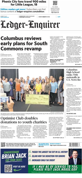 Cover of Ledger-Enquirer (Sunday)