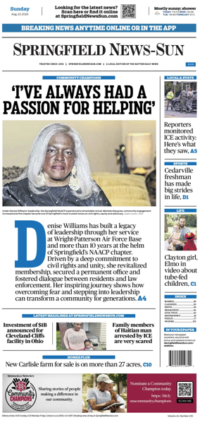 Cover of Springfield News-Sun