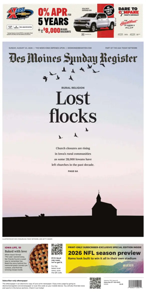 Cover of The Des Moines Register