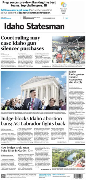 Cover of The Idaho Statesman (Sunday)
