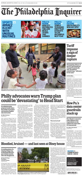 Cover of The Philadelphia Inquirer (South Jersey edition)