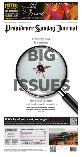 Cover of The Providence Journal