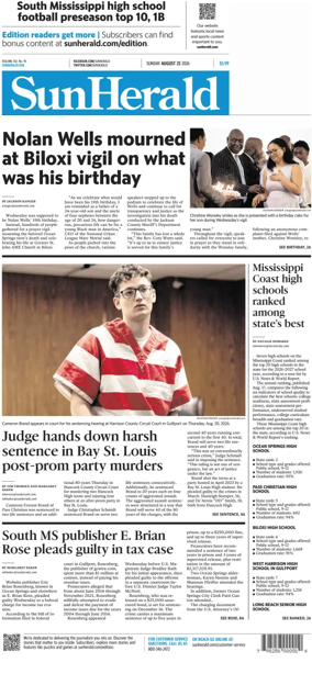 Cover of The Sun Herald (Sunday)