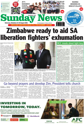Cover of Sunday News (Zimbabwe)