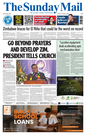 Cover of The Sunday Mail (Zimbabwe)