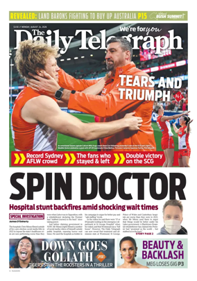 Cover of The Daily Telegraph (Sydney)
