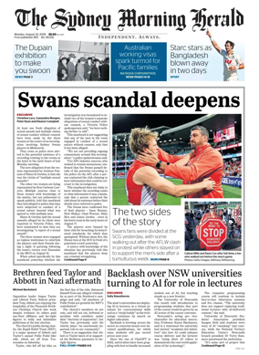 Cover of The Sydney Morning Herald