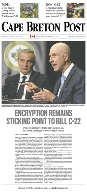 Cover of Cape Breton Post