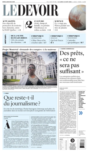 Cover of Le Devoir