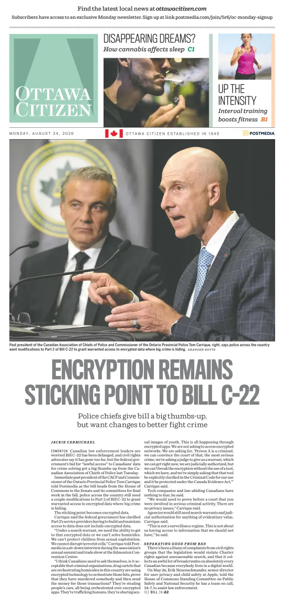 Cover of Ottawa Citizen