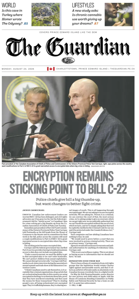 Cover of The Guardian (Charlottetown)