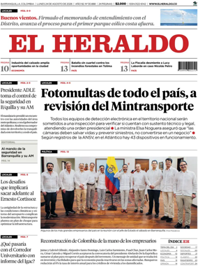 Cover of El Heraldo (Colombia)