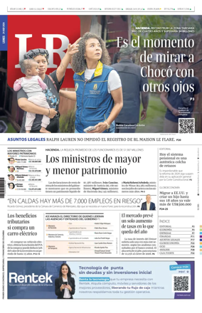 Cover of La Republica (Colombia)