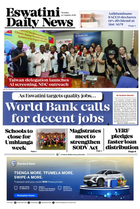 Cover of Eswatini Daily News