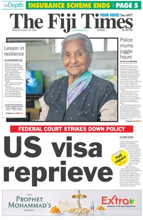 Cover of The Fiji Times