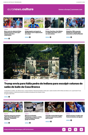 Cover of Euronews Culture and Sport (Portuguese)