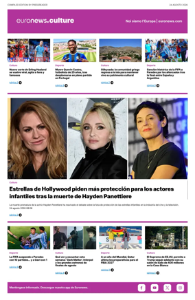 Cover of Euronews Culture and Sport (Spanish) Compiled Edition