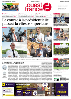 Cover of Ouest France (Angers / Segre)