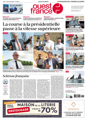 Cover of Ouest France (La Roche-sur-Yon - Fontenay-le-Comte)