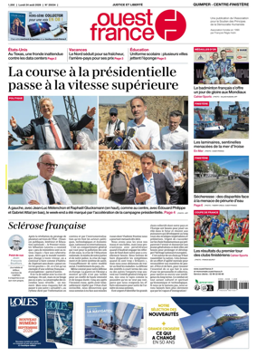 Cover of Ouest-France (Quimper Centre-Finistere)