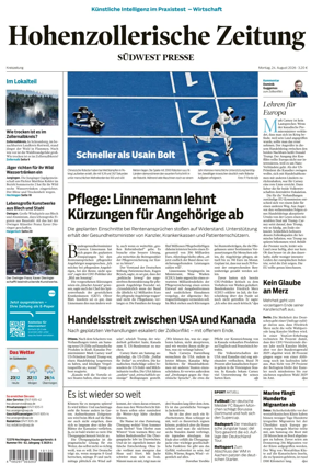 Cover of Hohenzollerische Zeitung