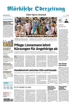 Cover of Markische Oderzeitung Eisenhuttenstadt