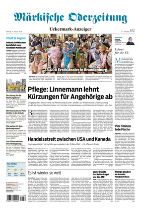 Cover of Markische Oderzeitung Uckermarkanzeiger