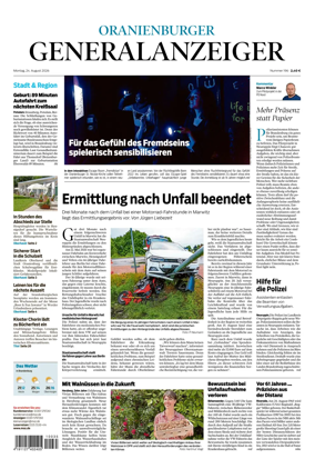 Cover of Oranienburger Generalanzeiger