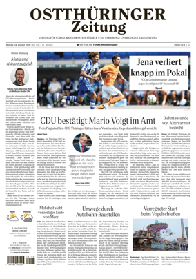 Cover of Ostthuringer Zeitung (Posneck)