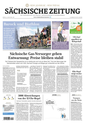 Cover of Sachsische Zeitung (Freital Dippoldiswalde & Osterzgebirge)
