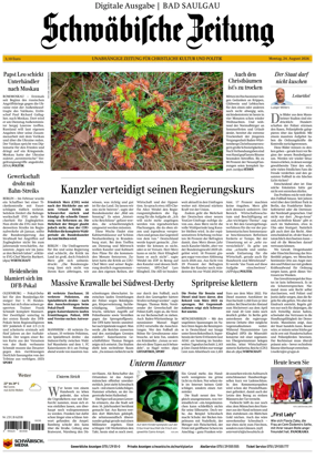 Cover of Schwabische Zeitung (Bad Saulgau)