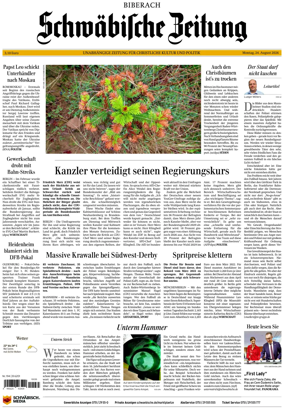 Cover of Schwabische Zeitung (Biberach)