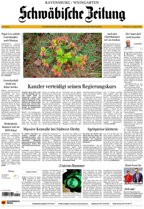Cover of Schwabische Zeitung (Ravensburg / Weingarten)