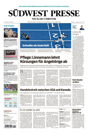 Cover of SUDWEST PRESSE - Neckar-Chronik