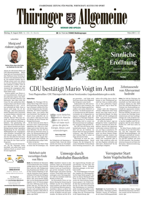 Cover of Thuringer Allgemeine (Apolda)