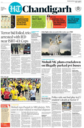 Cover of Hindustan Times (Chandigarh) - Live
