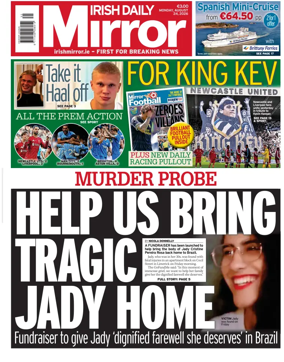 Cover of Irish Daily Mirror