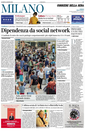 Cover of Corriere della Sera (Milano)