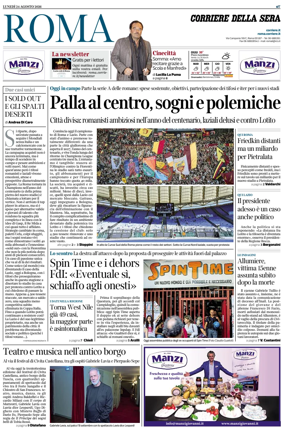 Cover of Corriere della Sera (Roma)