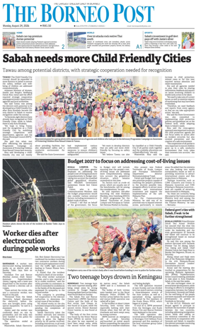 Cover of The Borneo Post (Sabah)