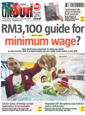Cover of The Sun (Malaysia)