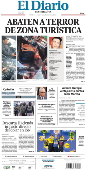 Cover of El Diario de Chihuahua