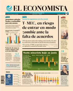 Cover of El Economista (Mexico)