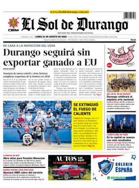 Cover of El Sol de Durango