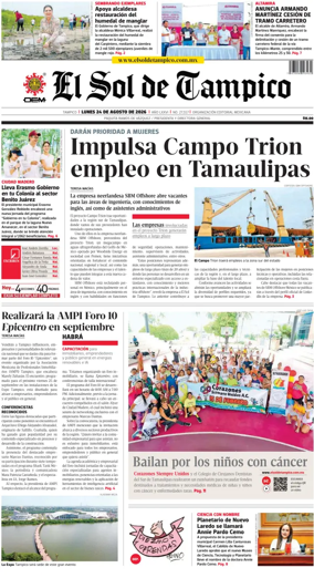 Cover of El Sol de Tampico