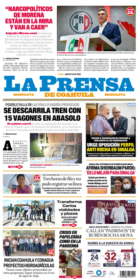 Cover of La Prensa de Coahuila