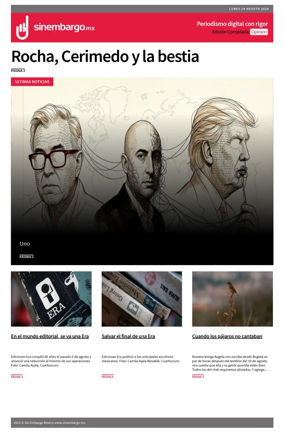 Cover of Sin Embargo Opinion