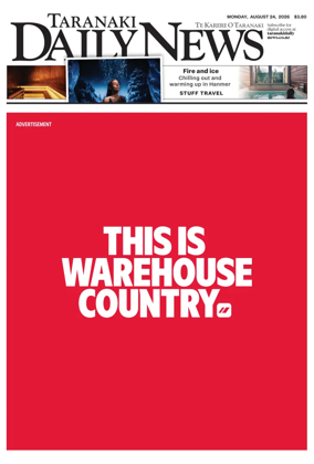 Cover of Taranaki Daily News