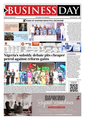 Cover of Business Day (Nigeria)